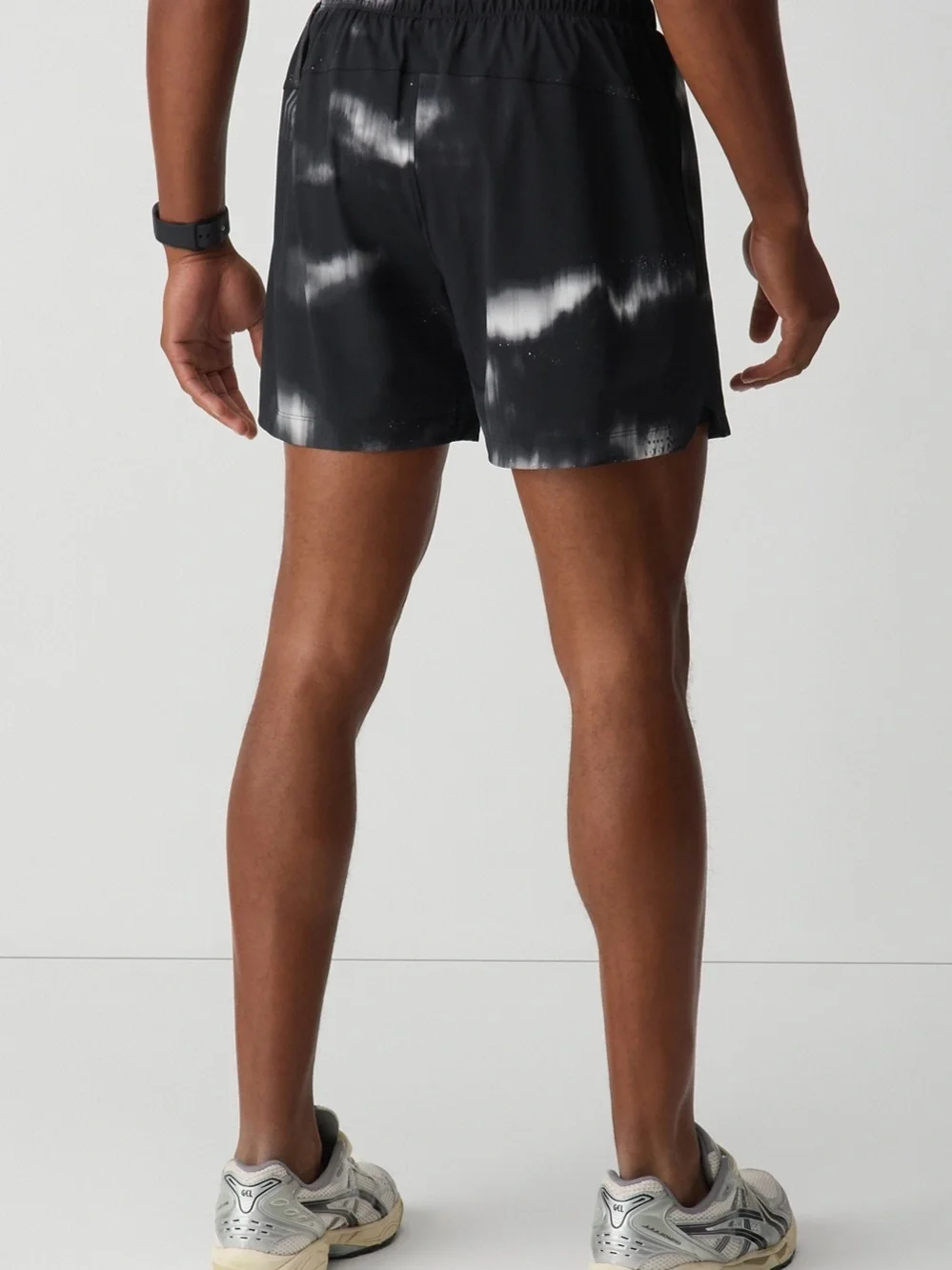 Fabletics Black and White Tie-Dye Men's Athletic Shorts